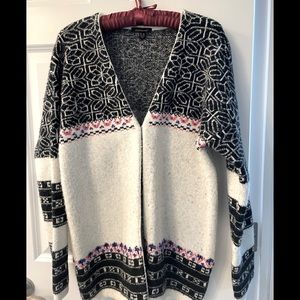 Color Block cardigan sweater